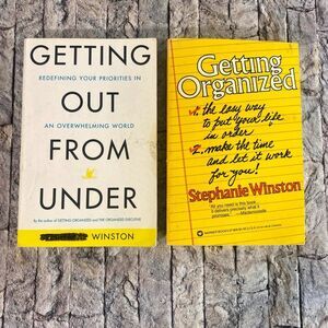 Stephanie Winston Getting Organized Getting Out From Under Set of Two